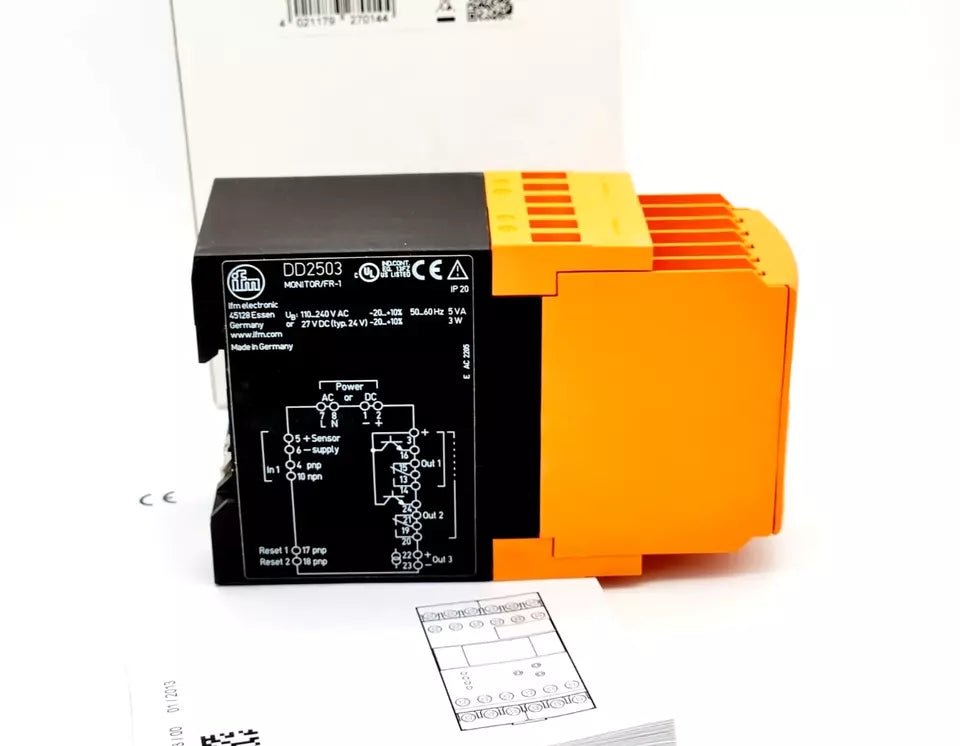 ifm DD2503 MONITOR/FR-1 /110-240VAC/DC Auswerteeinheit zur Drehzahlüberwachung