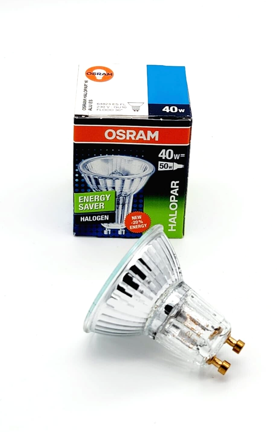 Osram 64823 ALU ES FL 230V 40W=50W GU10 FLOOD 30° HALOPAR 16 ES ENERGY SAVER - A&T Onlineshop