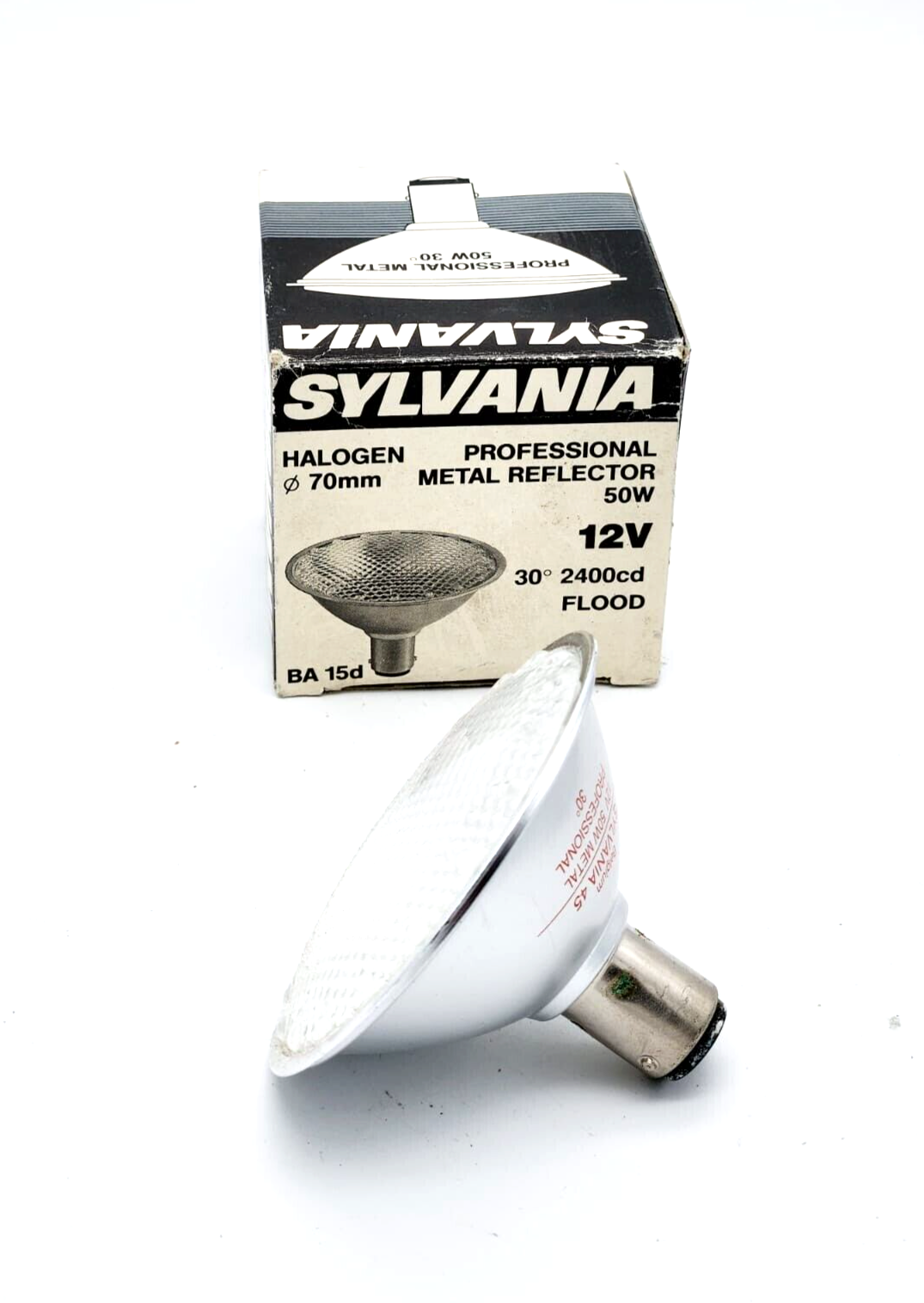 Sylvania METAL PROFESSIONAL REFLECTOR 70mm 12V 50W 30° Flood BA15d - A&T Onlineshop