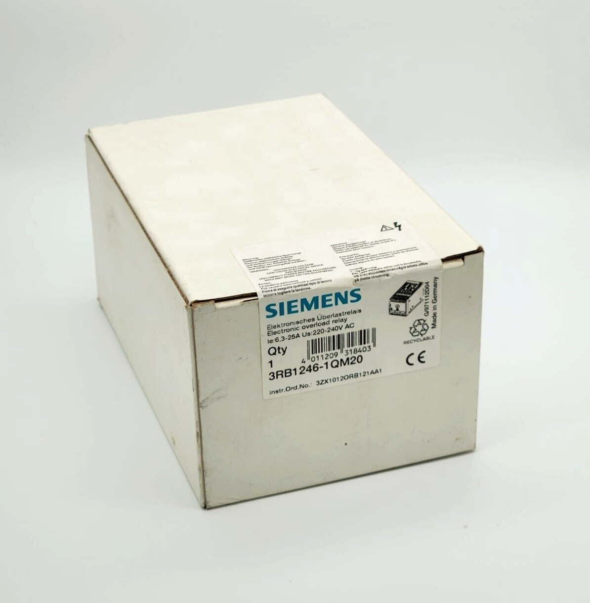 Siemens 3RB1246-1QM20 Überlastrelais 6,3-25 A für Motorvollschutz BGR S00/S0 - A&T Onlineshop