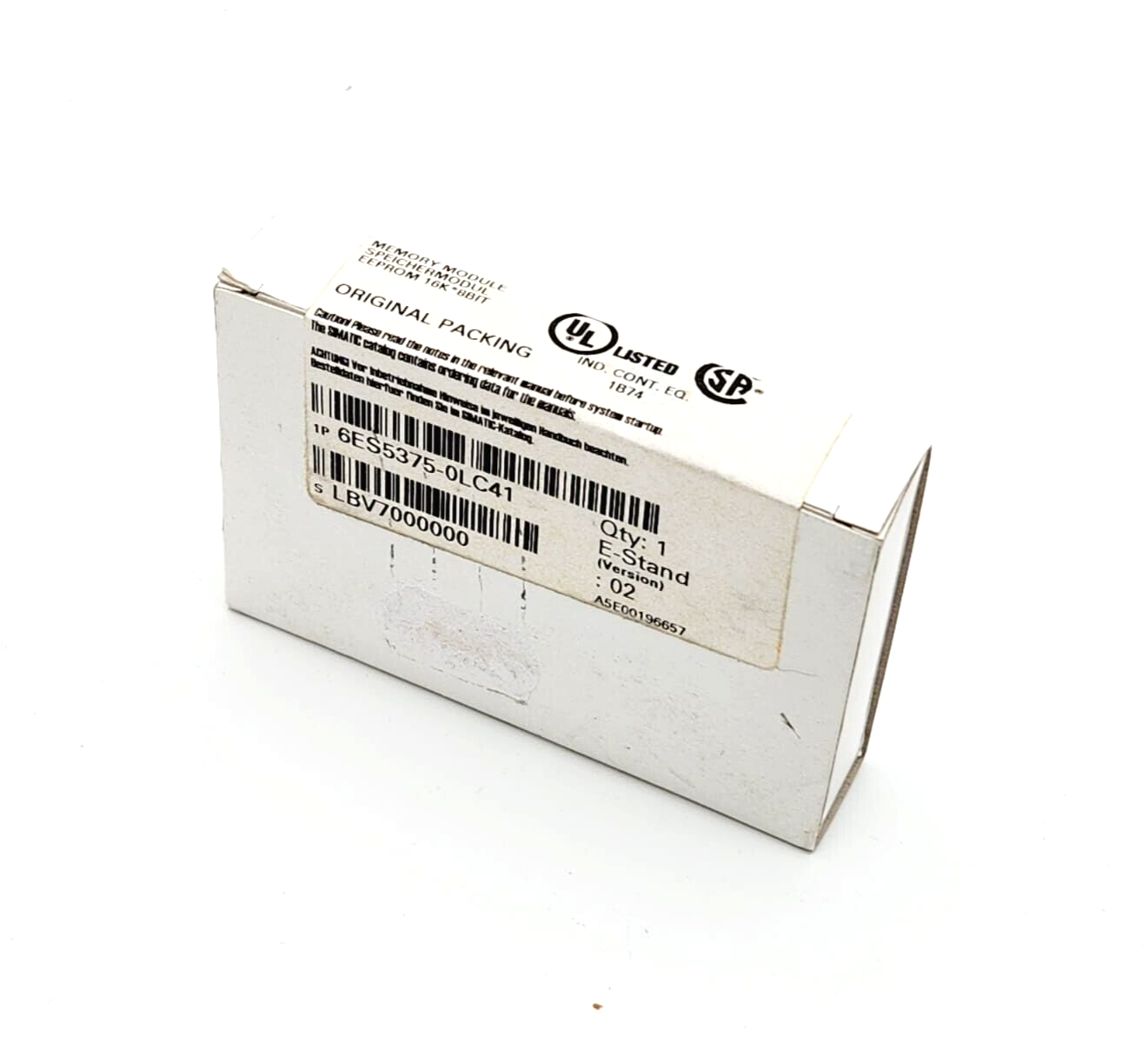 Siemens 6ES5375-0LC41 SIMATIC S5 Speichermodul 375 EEPROM, 16 KByte - A&T Onlineshop