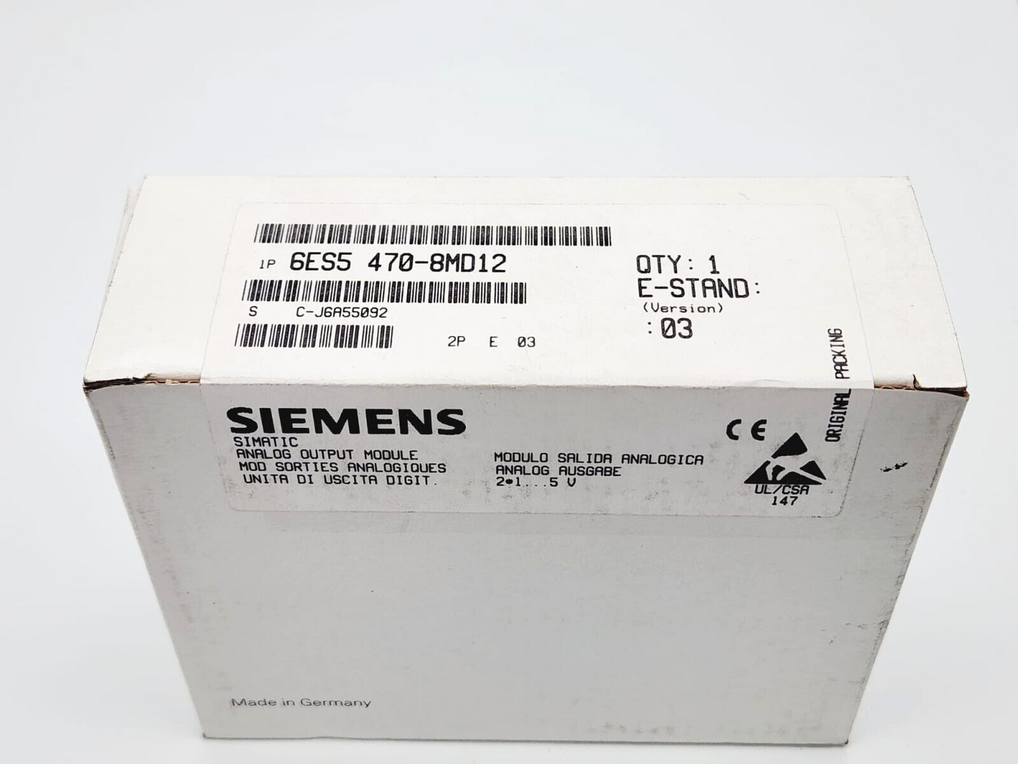 Siemens 6ES5470-8MD12 SIMATIC S5 Analogausgabe 470 - A&T Onlineshop