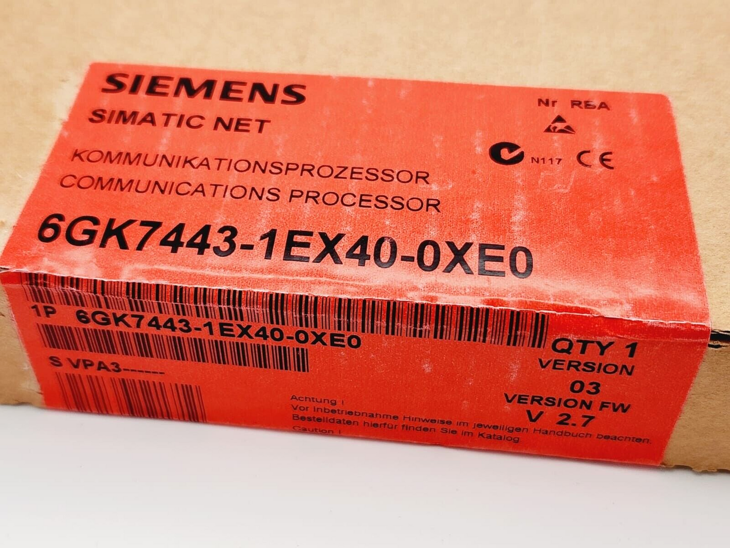 Siemens 6GK7443-1EX40-0XE0 SIMATIC NET Kommunikationsprozessor V: 03 V/FW V2,7 - A&T Onlineshop