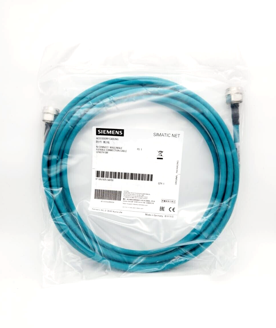 Siemens 6XV1875-5AH50 N-Connect male/male flexible Connection Cable 5 m - A&T Onlineshop