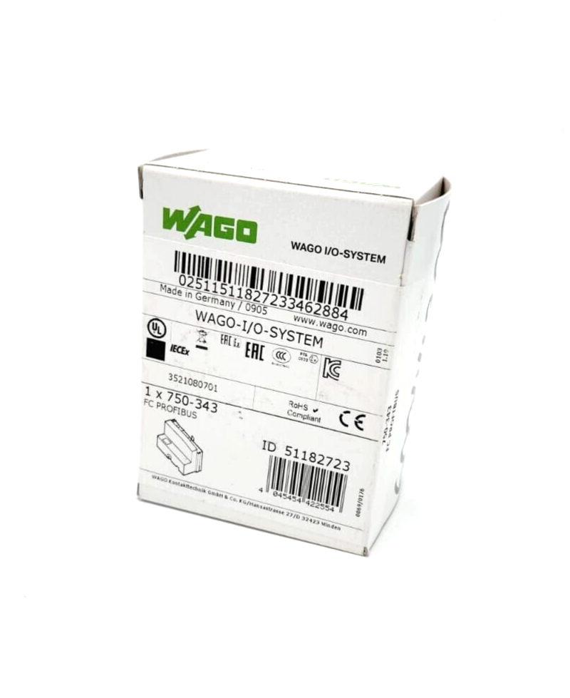 Wago 750-343 Feldbuskoppler PROFIBUS DP 12 MBd ECO - A&T Onlineshop