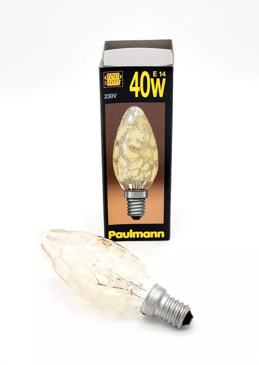 Paulmann 562.40 Kerze Krokoeis Gold 40W E14 goldkrokoeis - A&T Onlineshop