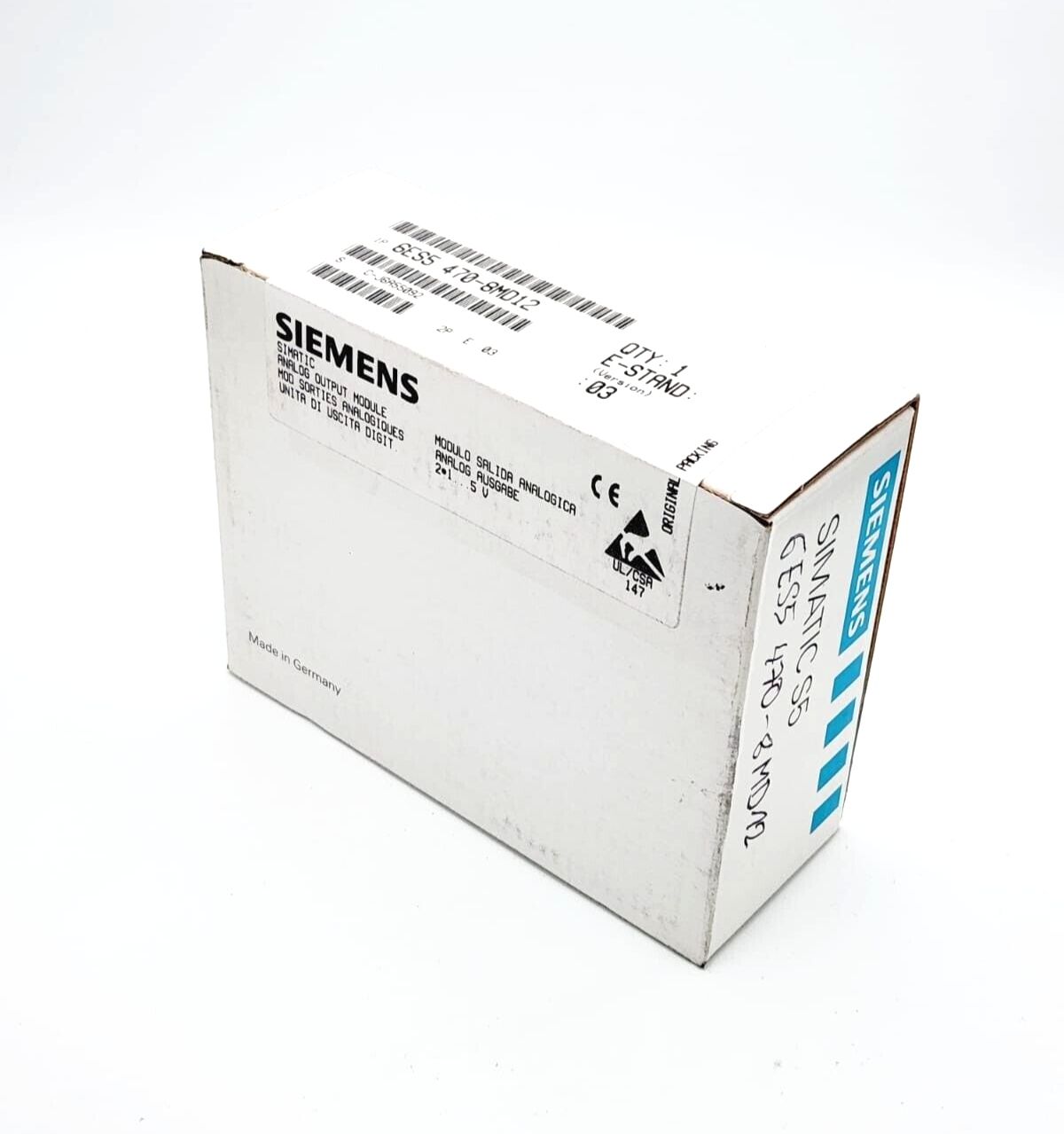 Siemens 6ES5470-8MD12 SIMATIC S5 Analogausgabe 470 - A&T Onlineshop