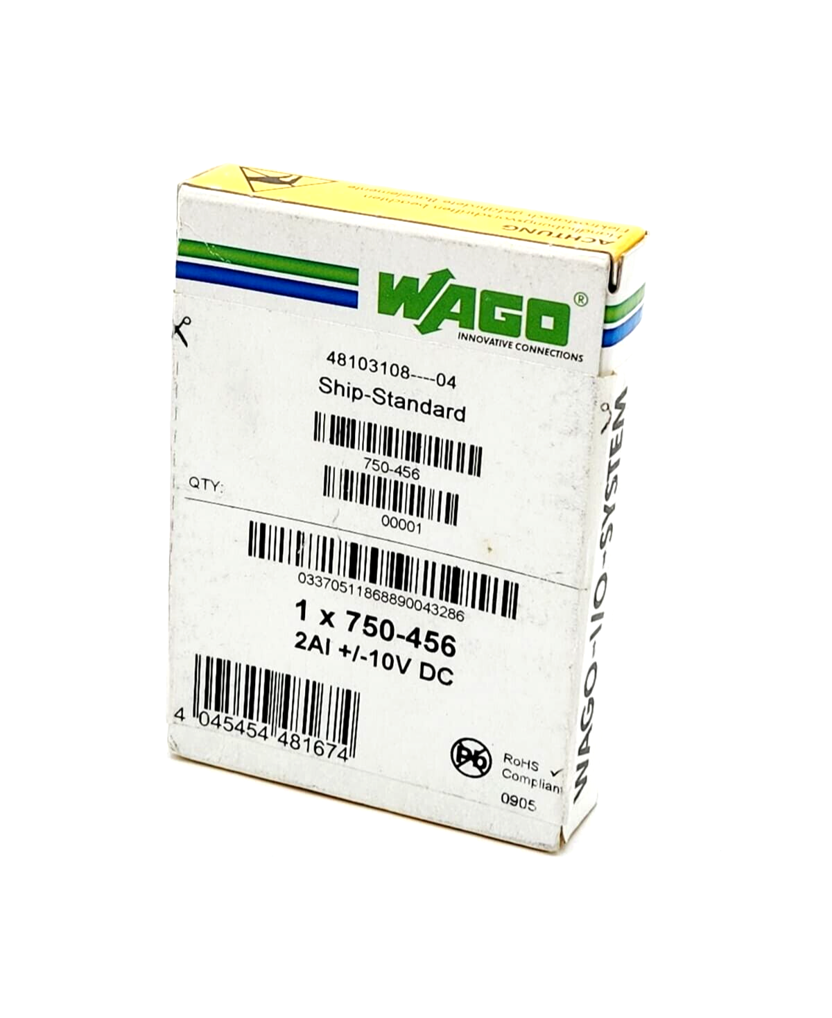 Wago 750-456, 2-Kanal-Analogeingang, DC ±10 V, Differenzeingang - A&T Onlineshop