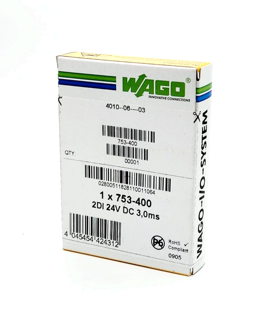 Wago 753-400 DC 24 V 3ms 2-Kanal-Digitaleingang - A&T Onlineshop