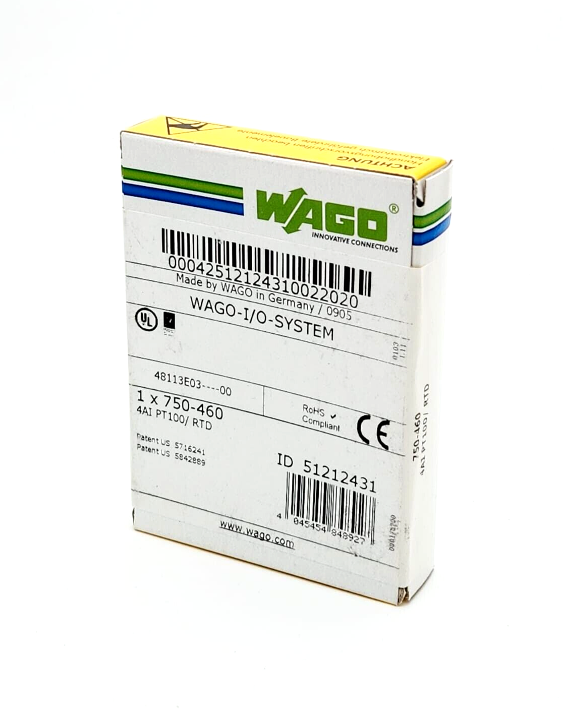 Wago 750-460 4-Kanal-Analogeingang, für Widerstandssensoren Pt100-/RTD - A&T Onlineshop