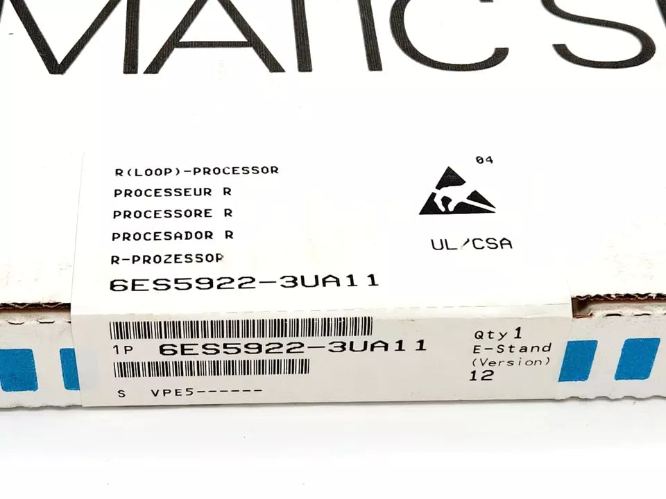 Siemens 6ES5922-3UA11 SIMATIC S5 CPU 922 Zentralbaugruppe für ZG 135U/155U - A&T Onlineshop