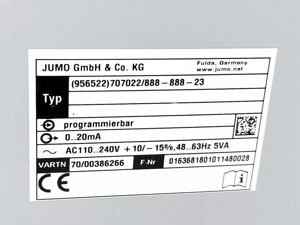 JUMO dTRANS T02 Messumformer 707022/888-888-23