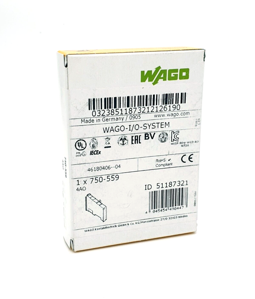 Wago 750-559 4-Kanal-Analogausgang DC 0 … 10 V - A&T Onlineshop