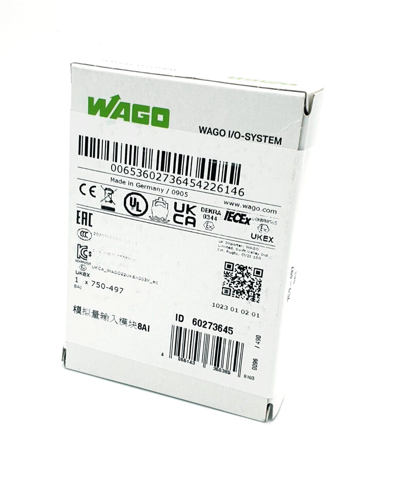 Wago 750-497 8-Kanal-Analogeingang DC 0 … 10 V/±10 V Single-Ended - A&T Onlineshop