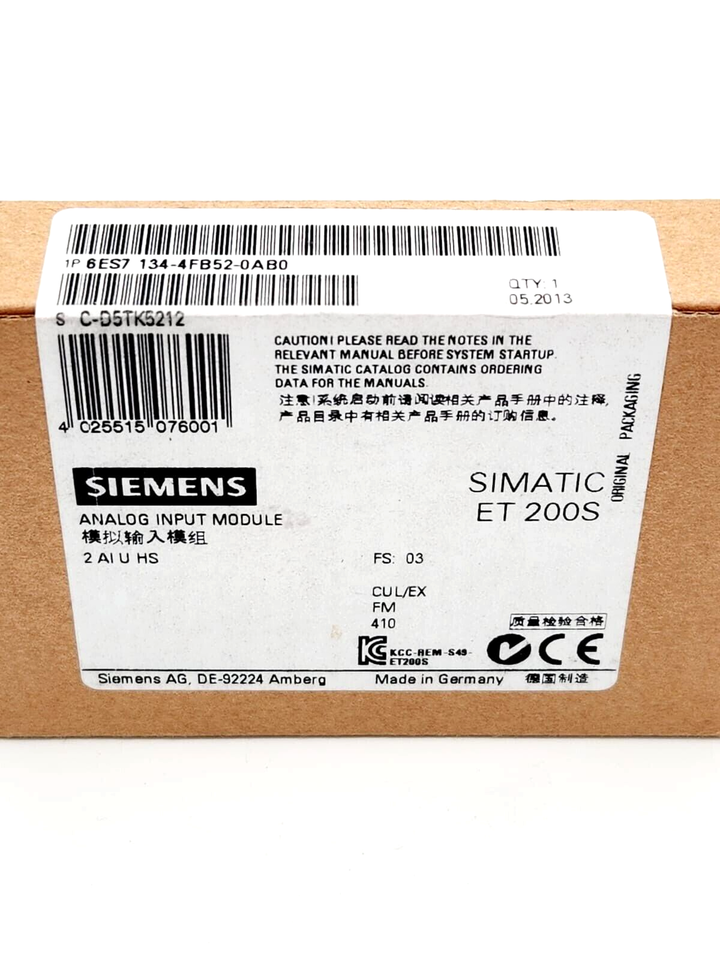 Siemens 6ES7134-4FB52-0AB0 SIMATIC DP Elektronikmodul 2 AI High Speed U 15 Bit - A&T Onlineshop