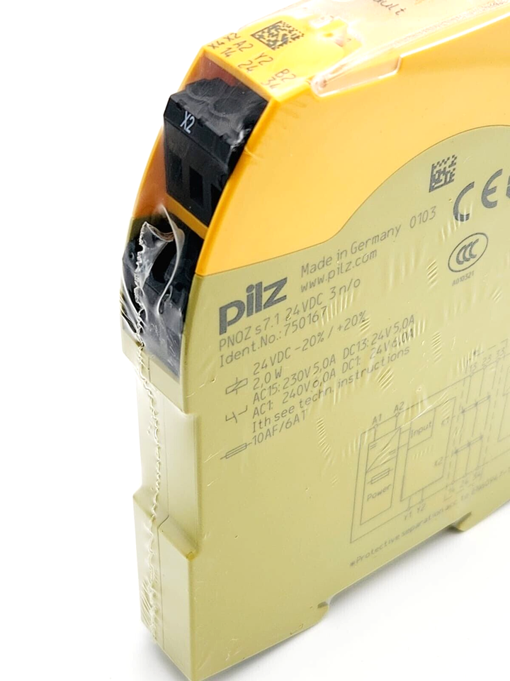 Pilz 750167 PNOZ s7.1 Sicherheitsschaltgerät 24VDC 3 n/o cascade - A&T Onlineshop