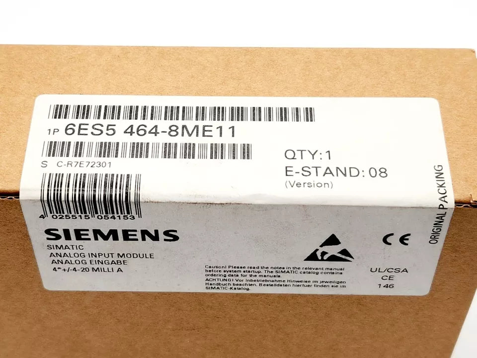 Siemens 6ES5464-8ME11 SIMATIC S5 Analogeingabe 464 E-Stand: 08