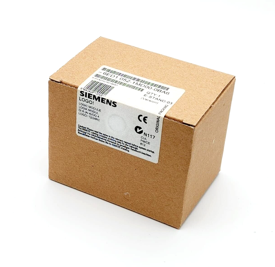 Siemens 6ED1052-1MD00-0BA6 LOGO! 12/24RC Logikmodul Display E-Stand: 03 - A&T Onlineshop